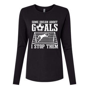 Goalie Soccer Player Goalkeeper Team Keeper Sport Goaltender Womens Cotton Relaxed Long Sleeve T-Shirt