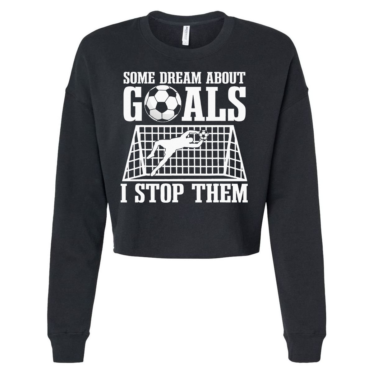 Goalie Soccer Player Goalkeeper Team Keeper Sport Goaltender Cropped Pullover Crew