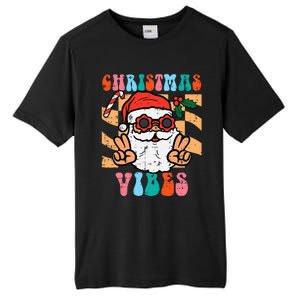 Groovy Santa Peace Christmas Vibes Retro Xmas Tall Fusion ChromaSoft Performance T-Shirt