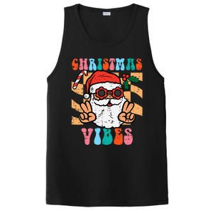 Groovy Santa Peace Christmas Vibes Retro Xmas PosiCharge Competitor Tank