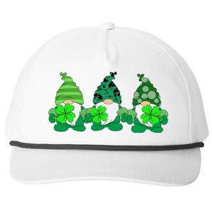 Gnome St Patricks Holiday Clover Snapback Five-Panel Rope Hat