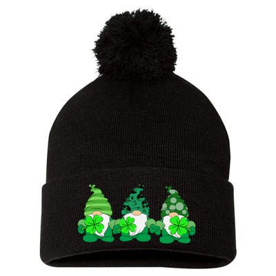 Gnome St Patricks Holiday Clover Pom Pom 12in Knit Beanie
