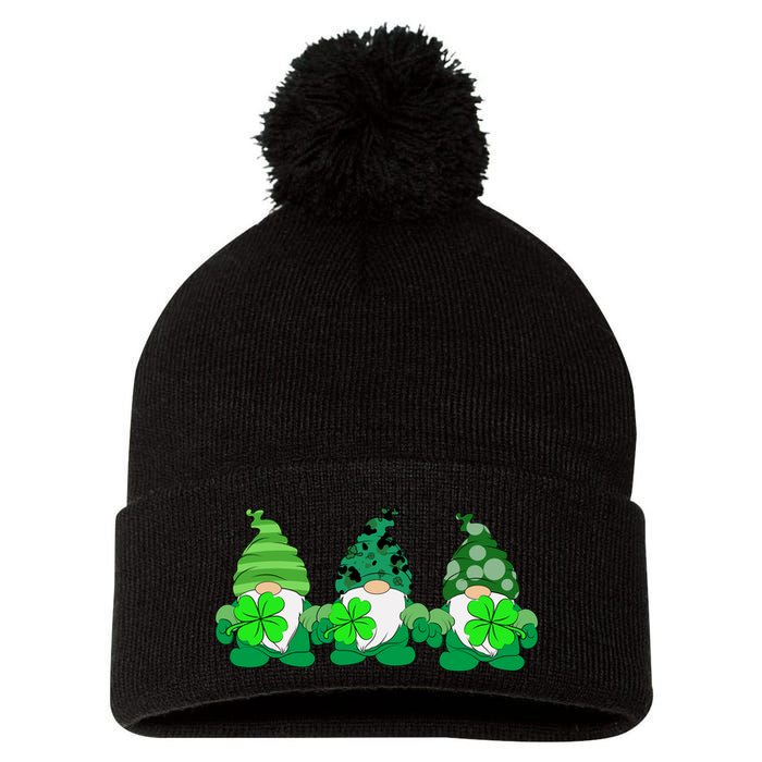 Gnome St Patricks Holiday Clover Pom Pom 12in Knit Beanie