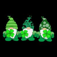 Gnome St Patricks Holiday Clover Pom Pom 12in Knit Beanie