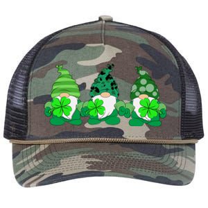 Gnome St Patricks Holiday Clover Retro Rope Trucker Hat Cap