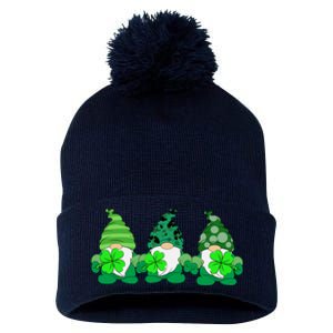 Gnome St Patricks Holiday Clover Pom Pom 12in Knit Beanie