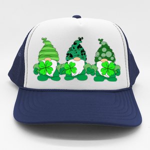 Gnome St Patricks Holiday Clover Trucker Hat