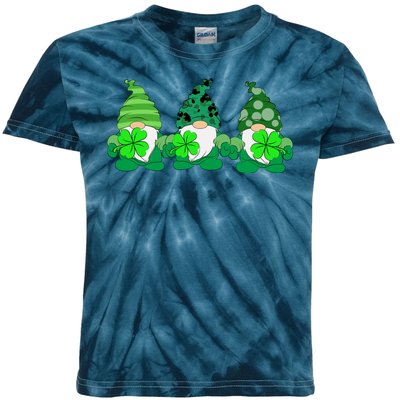 Gnome St Patricks Holiday Clover Kids Tie-Dye T-Shirt