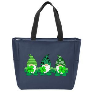 Gnome St Patricks Holiday Clover Zip Tote Bag