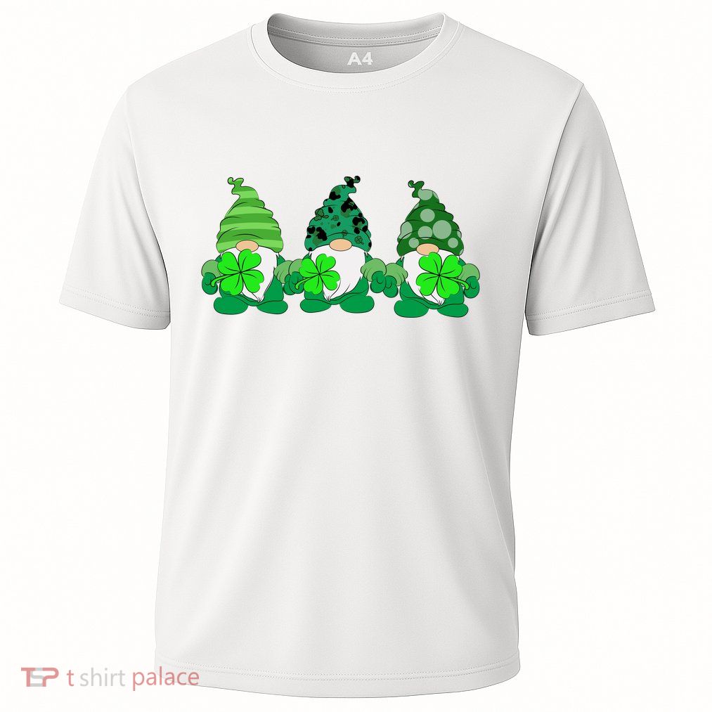 Gnome St Patricks Holiday Clover Performance Shirt