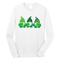 Gnome St Patricks Holiday Clover Long Sleeve Shirt