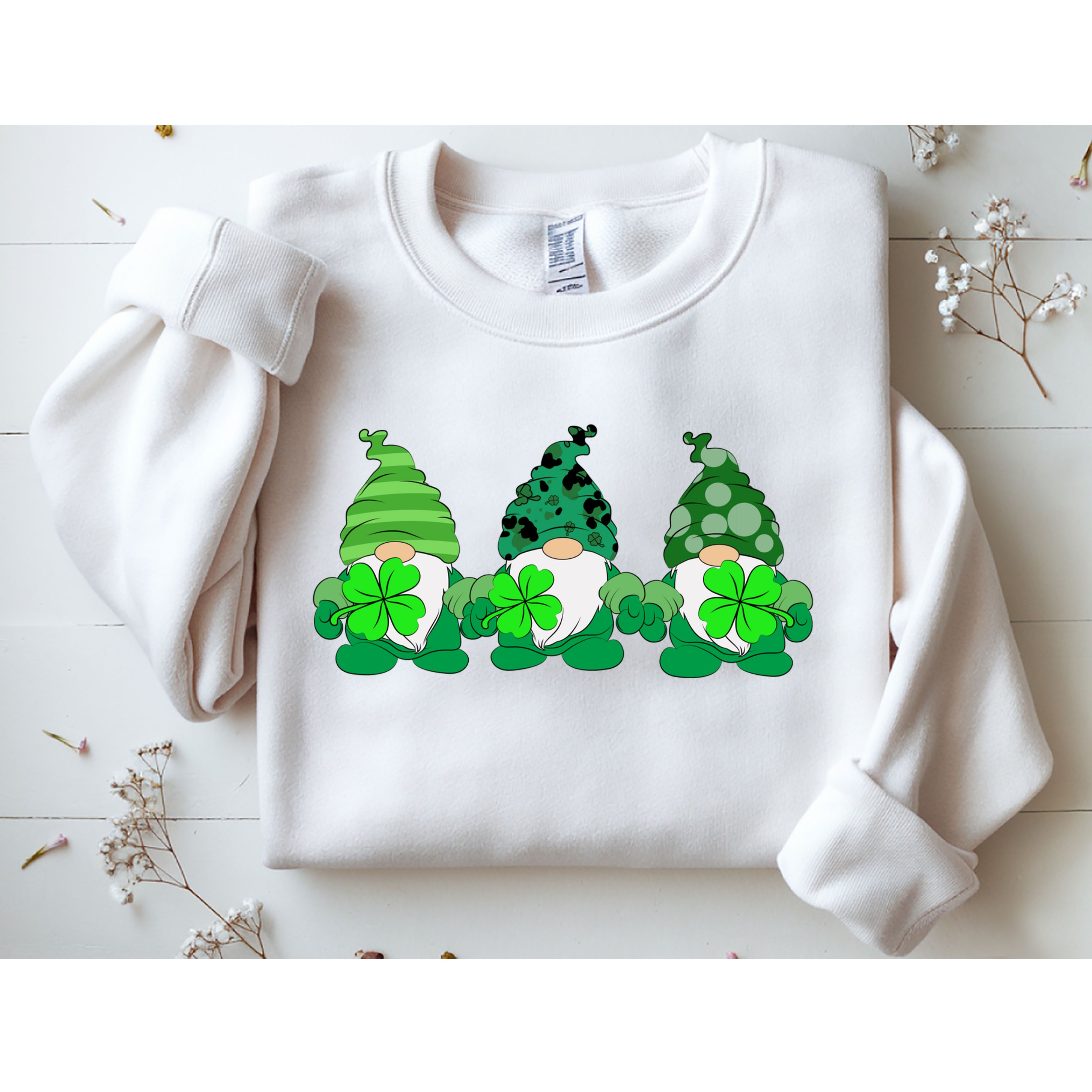 Gnome St Patricks Holiday Clover Sweatshirt