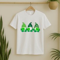 Gnome St Patricks Holiday Clover T-Shirt