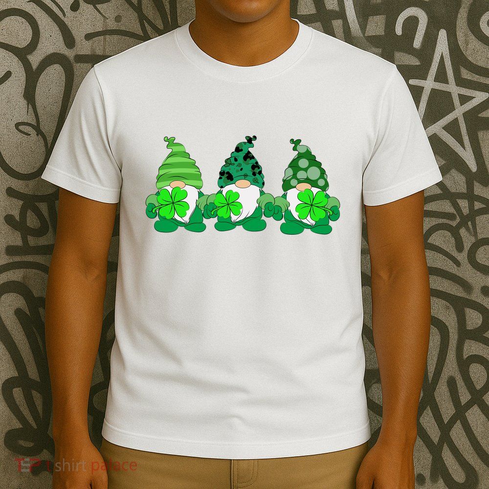 Gnome St Patricks Holiday Clover T-Shirt