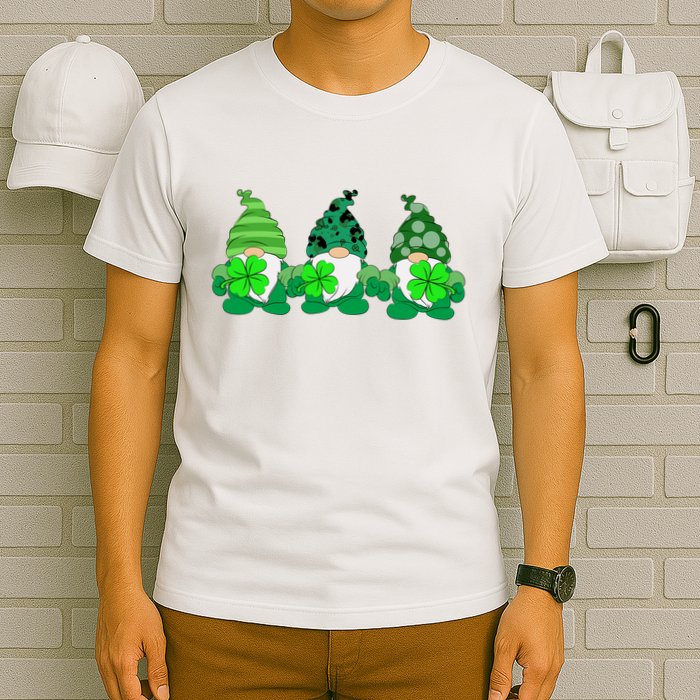 Gnome St Patricks Holiday Clover T-Shirt