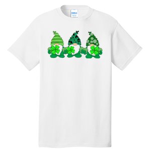 Gnome St Patricks Holiday Clover Tall T-Shirt