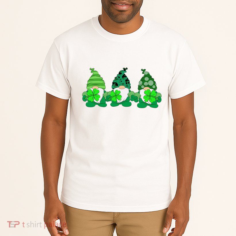 Gnome St Patricks Holiday Clover Tall T-Shirt