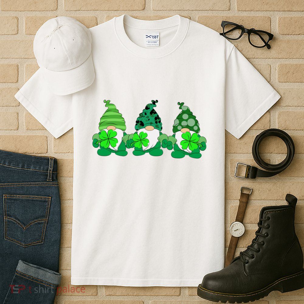 Gnome St Patricks Holiday Clover Tall T-Shirt