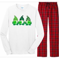 Gnome St Patricks Holiday Clover Long Sleeve Pajama Set