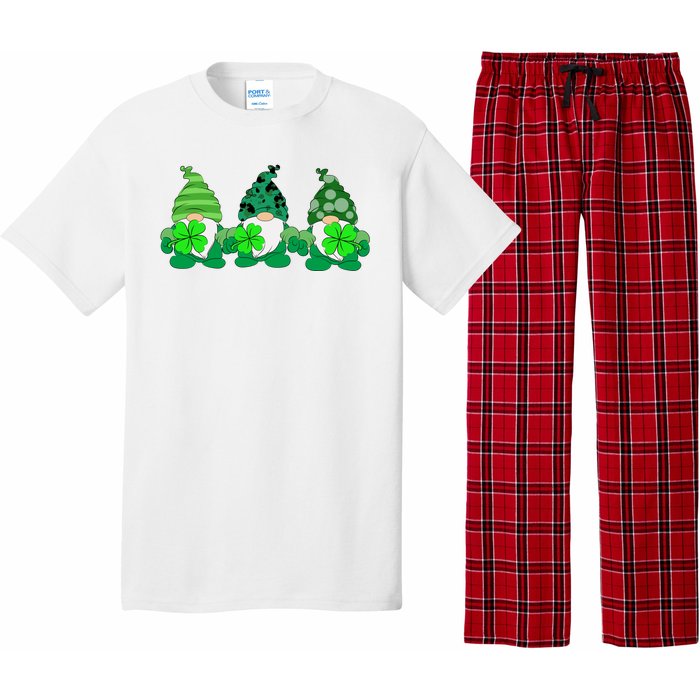 Gnome St Patricks Holiday Clover Pajama Set