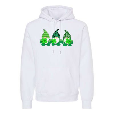 Gnome St Patricks Holiday Clover Premium Hoodie