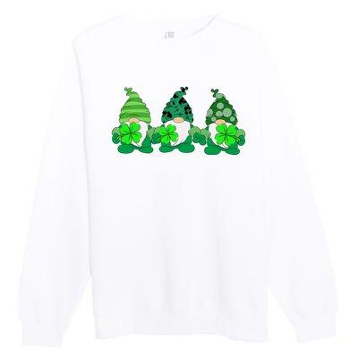 Gnome St Patricks Holiday Clover Premium Crewneck Sweatshirt