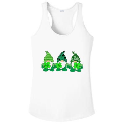 Gnome St Patricks Holiday Clover Ladies PosiCharge Competitor Racerback Tank