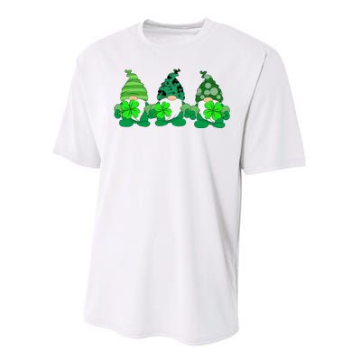 Gnome St Patricks Holiday Clover Performance Sprint T-Shirt