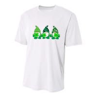 Gnome St Patricks Holiday Clover Youth Performance Sprint T-Shirt