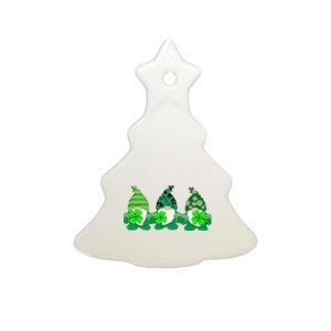 Gnome St Patricks Holiday Clover Ceramic Tree Ornament