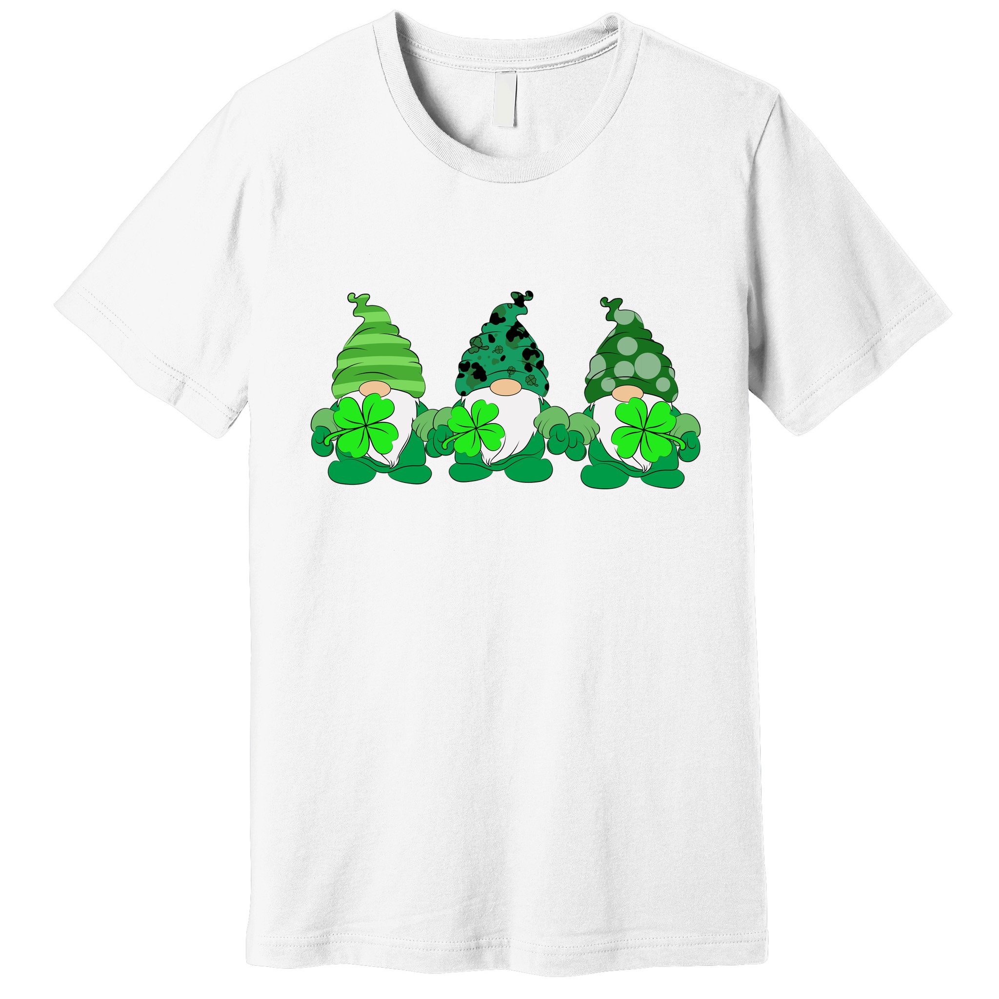 Gnome St Patricks Holiday Clover Premium T-Shirt