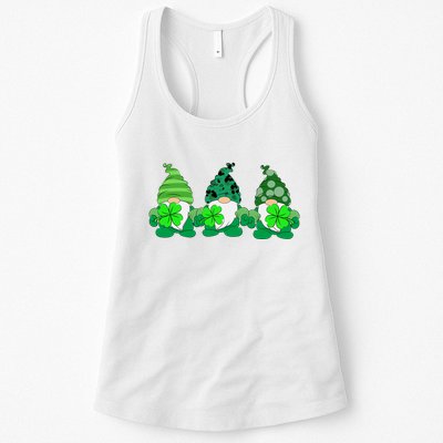 Gnome St Patricks Holiday Clover Womens Tank Top