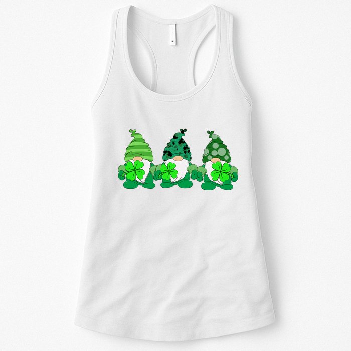 Gnome St Patricks Holiday Clover Womens Tank Top
