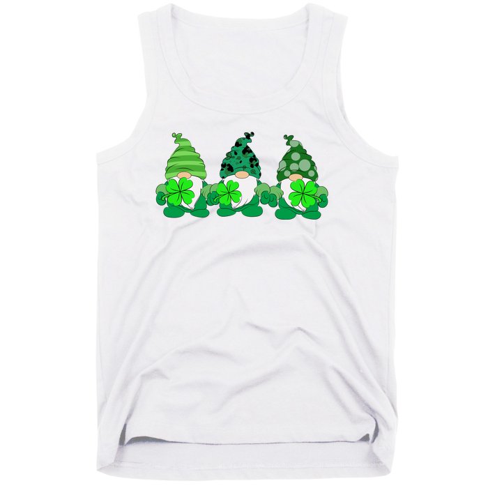 Gnome St Patricks Holiday Clover Tank Top