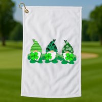 Gnome St Patricks Holiday Clover Golf Towel