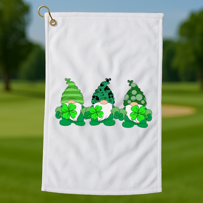 Gnome St Patricks Holiday Clover Golf Towel