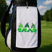 Gnome St Patricks Holiday Clover Golf Towel