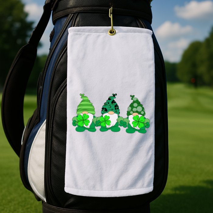 Gnome St Patricks Holiday Clover Golf Towel
