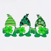 Gnome St Patricks Holiday Clover Women's V-Neck T-Shirt