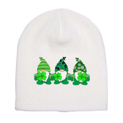 Gnome St Patricks Holiday Clover Short Acrylic Beanie