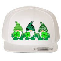 Gnome St Patricks Holiday Clover Wool Snapback Cap