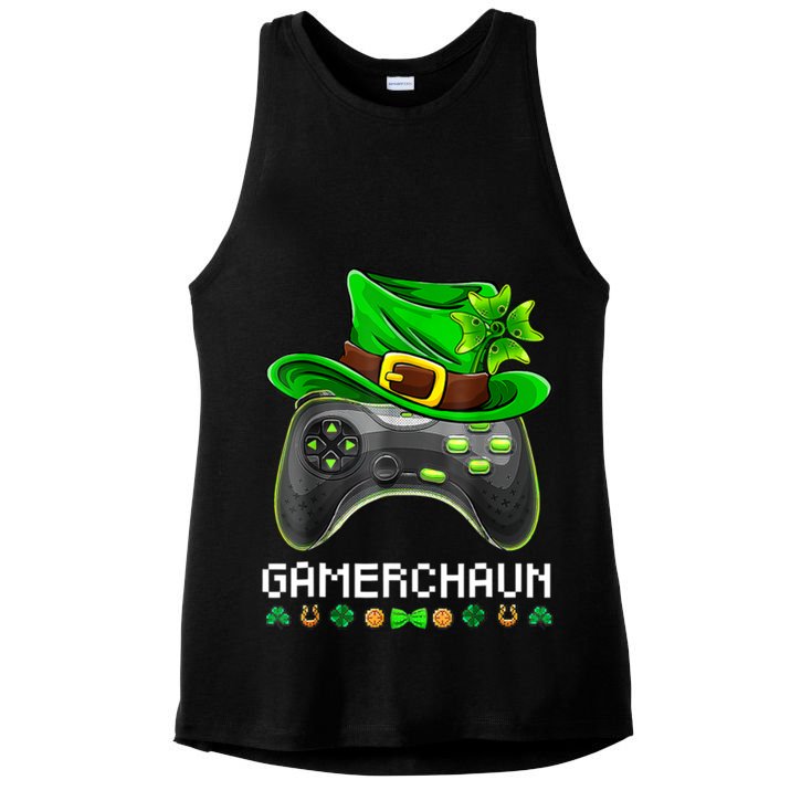 Gamerchaun St Patrick's Day Game Ladies PosiCharge Tri-Blend Wicking Tank