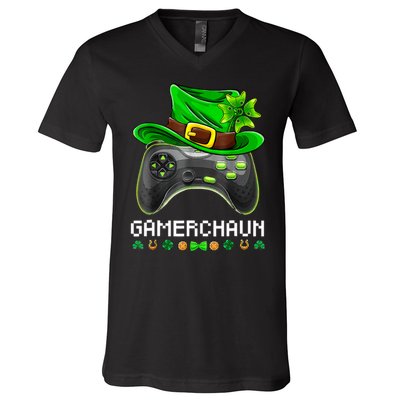 Gamerchaun St Patrick's Day Game V-Neck T-Shirt