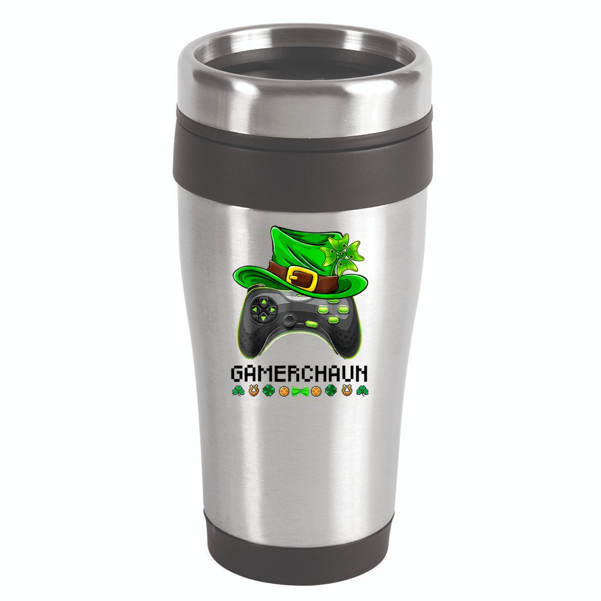 Gamerchaun St Patrick's Day Game 16oz Travel Tumbler