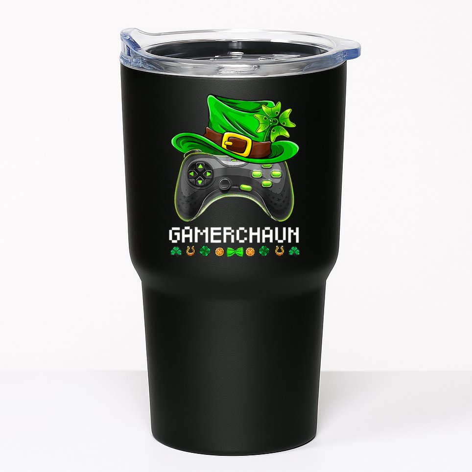 Gamerchaun St Patrick's Day Game Tumbler