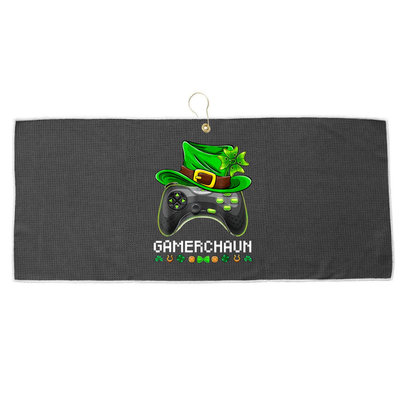 Gamerchaun St Patrick's Day Game Large Microfiber Waffle Golf Towel