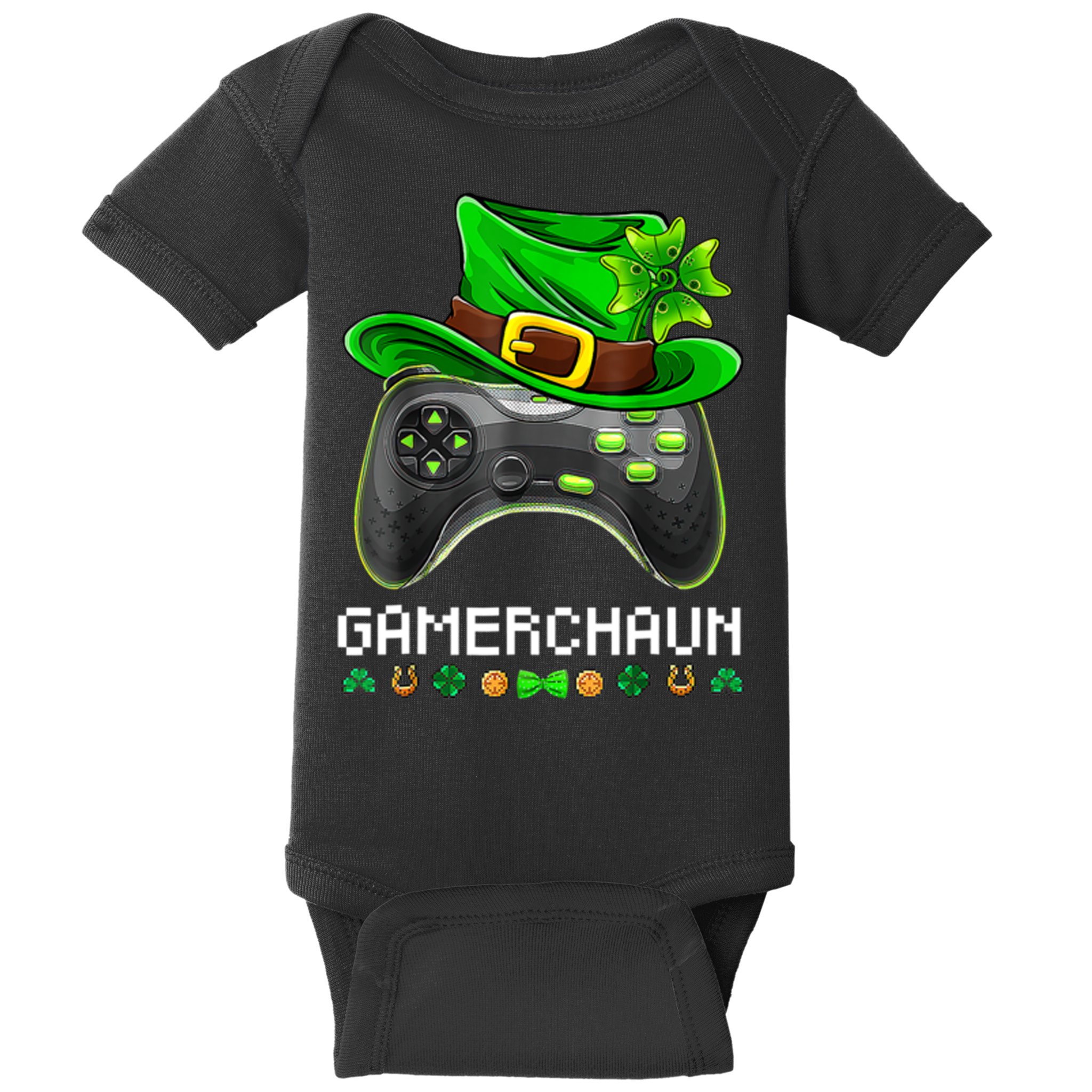 Gamerchaun St Patrick's Day Game Baby Bodysuit