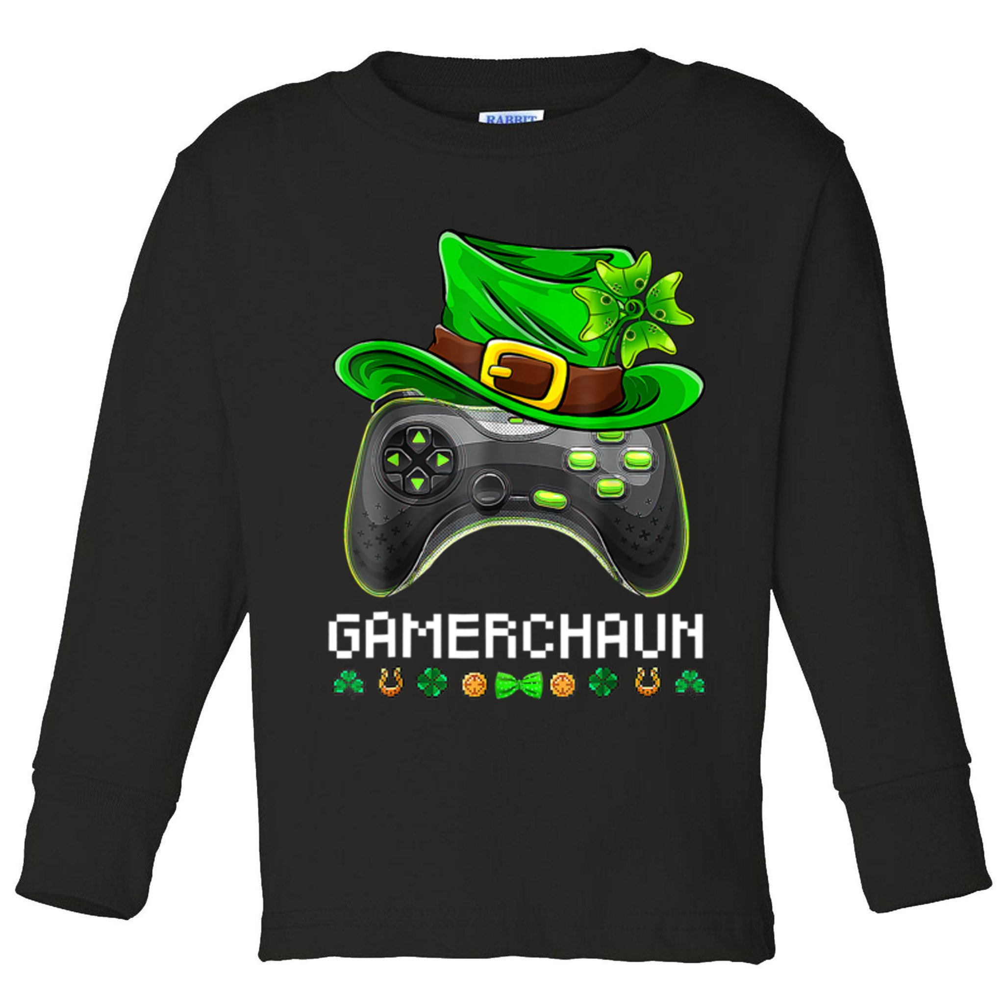 Gamerchaun St Patrick's Day Game Toddler Long Sleeve Shirt