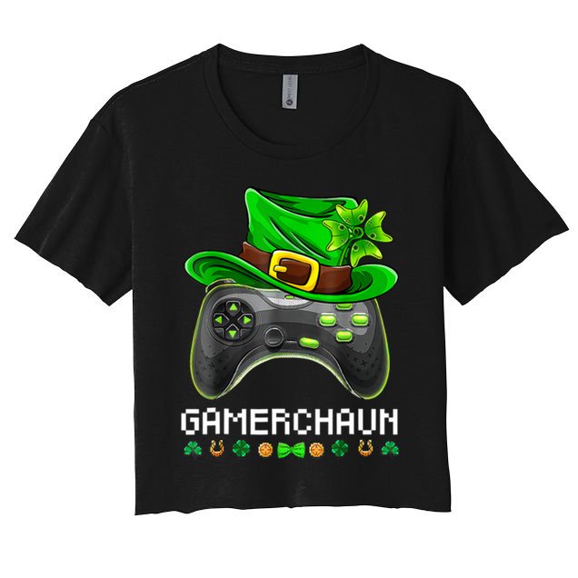 Gamerchaun St Patrick's Day Game Crop Top