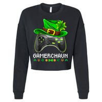 Gamerchaun St Patrick's Day Game Cropped Pullover Crew